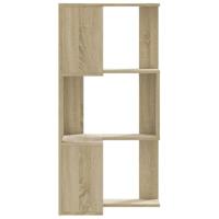 Boekenkast 3-laags hoek 50x50x102 cm bewerkt hout sonoma eiken - thumbnail