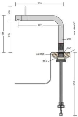 Quooker Classic Keukenmengkraan Front - RVS - Losse Kraan