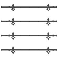 Doos met onderdelen voor schuifdeur 305 cm staal zwart - thumbnail