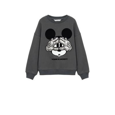 Mango Kids Mickey Mouse sweater met printopdruk antraciet