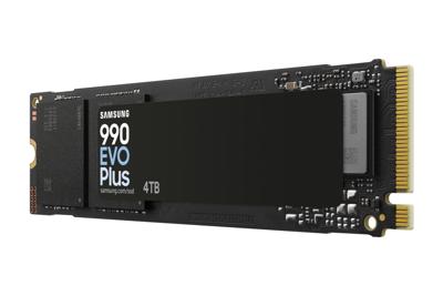 Samsung mz-v9s4t0bw mz-v9s4t0 evo 990 plus ssd, 4 tb, m.2, pcie 4.0, 7150 mb/s, 1350000 iops, black