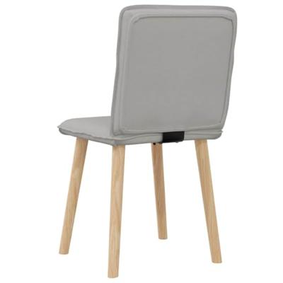 Eetkamerstoelen 2 st stof wolk grijs