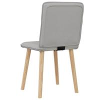 Eetkamerstoelen 2 st stof wolk grijs - thumbnail