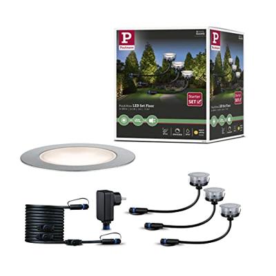 Paulmann 93692 Verlichtingssysteem Plug&Shine LED-buiteninbouwlampen (basisset) Set van 3 stuks LED 3 W Warmwit Zilver Paulmann 93692 Verlichtingssysteem Plug&Shine LED-buiteninbouwlampen (basisset) Set van 3 stuks LED 3 W Warmwit Zilver