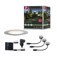 Paulmann 93692 Verlichtingssysteem Plug&Shine LED-buiteninbouwlampen (basisset) Set van 3 stuks LED 3 W Warmwit Zilver - thumbnail