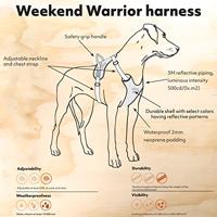 Gewatteerd Hondenharnas Weekend Warrior Zwart Maat 3 80-100 Cm - thumbnail
