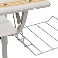 Tekentafel 110x53x(58-87) cm bewerkt hout en staal wit/grijs - thumbnail