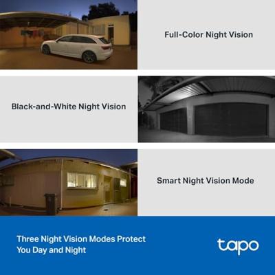 TP-Link Tapo Pan/Tilt Outdoor Security WiFi-camera, 2K, full-colour nachtzicht, 360°, IP65, slimme AI-detectie, geluids- en lichtalarm, tot 512 GB, SD-kaartsleuf, geen hub vereist (TC41)