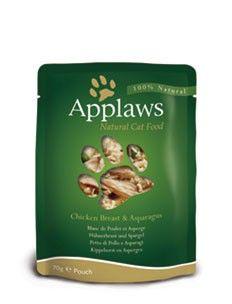 APPLAWS Chicken fillet with asparagus in broth - nat kattenvoer - 70g