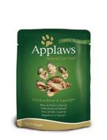 APPLAWS Chicken fillet with asparagus in broth - nat kattenvoer - 70g - thumbnail