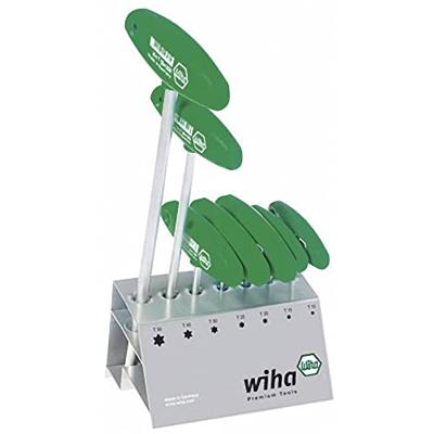 Wiha Stiftsleutelset met dwarsgreep | TORX® | 8-delig | mat verchroomd | incl. werkbankhouder - 1348 - 01348