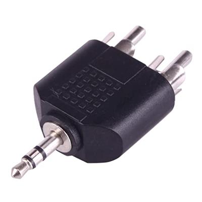 2x RCA mannetje naar 3.5mm mannetje plug Audio Y Adapter