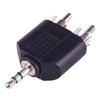 2x RCA mannetje naar 3.5mm mannetje plug Audio Y Adapter - thumbnail