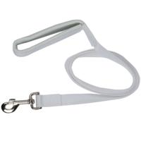 Nylon lijn met musketon wit - thumbnail