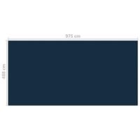 VidaXL Zwembadfolie solar drijvend 975x488 cm pe zwart en blauw - thumbnail