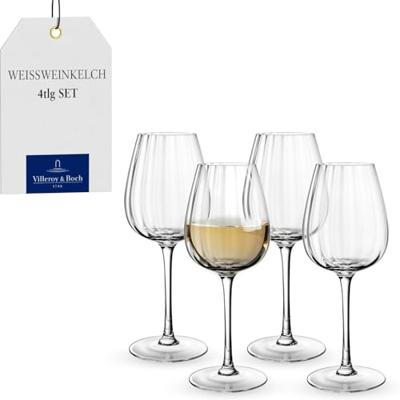 VILLEROY & BOCH - Rose Garden - Witte wijnglas 0,43l s/4 VILLEROY & BOCH - Rose Garden - Witte wijnglas 0,43l s/4