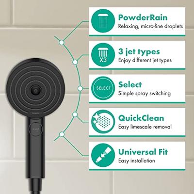 Hansgrohe Handdouche Pulsify Select S 3jet Relaxation 10.5 cm Mat Zwart
