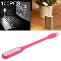 100 PCS draagbare mini USB 6 LED licht voor PC/laptops/Power Bank flexibele arm Eye-Protection Light (roze) - thumbnail
