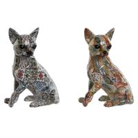 Decoratieve figuren Home ESPRIT Multicolour Hond Mediterrane 12 x 10 x 16 cm (2 Stuks) - thumbnail