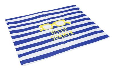 Beeztees Hello Summer Koelmat Blauw/Wit - 90x50 cm - thumbnail