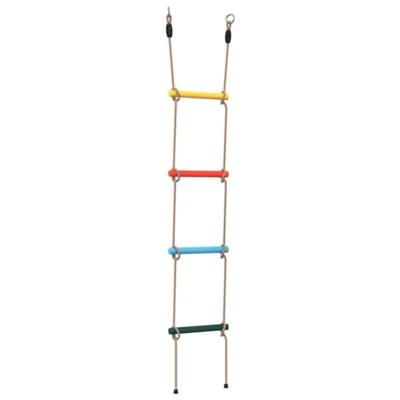 Touwladder voor kinderen met 4 sporten meerkleurig