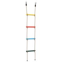 Touwladder voor kinderen met 4 sporten meerkleurig - thumbnail
