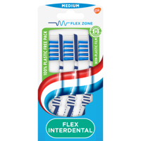 Aquafresh Flex Interdental Tandenborstel Medium - 2+1 gratis in 100% plasticvrije verpakking - thumbnail