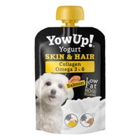 YowUp! YowUp! Skin & Hair Yoghurt voor honden, zalmsmaak, huid- en haarverzorging met omega 3 en collageen, 10 x 115 g, functionele hondensnack zonder lactose en suiker - thumbnail
