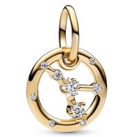 Pandora 762708C01 Hangbedel Kreeft Zodiac zilver-zirconia goudkleurig-wit - thumbnail