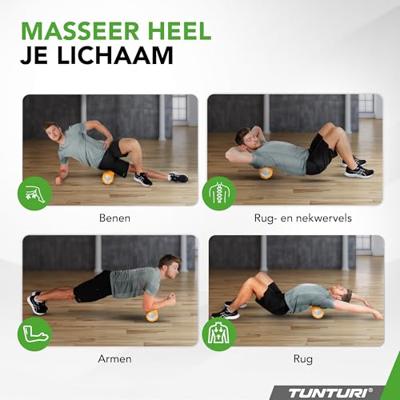 Tunturi Grid foam roller l 33 cm l Ø 13 cm l oranje