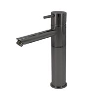 Hotbath Cobber middelhoge wastafelmengkraan met rechte uitloop zonder waste zwart chroom CB003MSBK - thumbnail