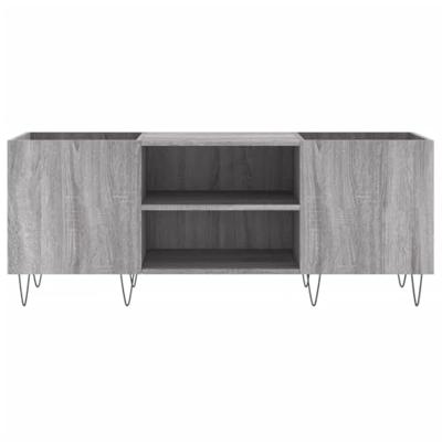 Platenkast 121x38x48 cm bewerkt hout grijs sonoma eikenkleurig - thumbnail