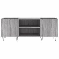 Platenkast 121x38x48 cm bewerkt hout grijs sonoma eikenkleurig - thumbnail