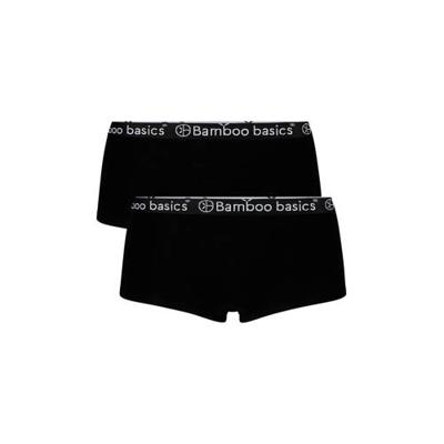 2-pak Hipsters dames - Iris - Bamboe dames short zwart - Hipster ondergoed dames - Elastische band