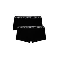 2-pak Hipsters dames - Iris - Bamboe dames short zwart - Hipster ondergoed dames - Elastische band - thumbnail