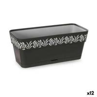 Zelfwaterende plantenpot Stefanplast Gaia Antraciet Plastic 13,3 x 12,3 x 29,3 cm (12 Stuks) - thumbnail