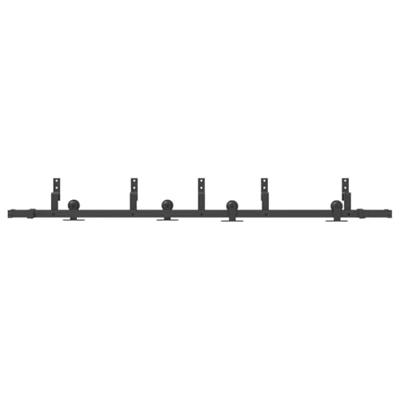 VidaXL Doos met onderdelen voor schuifdeur 213,5 cm staal zwart