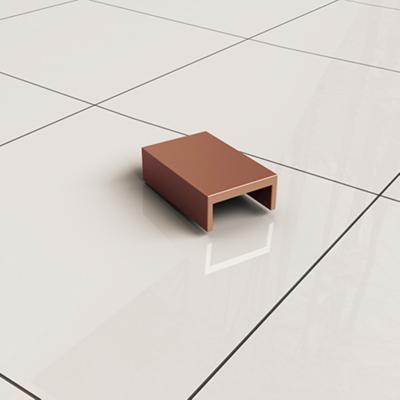 Wiesbaden Afdekkapje Slim tbv Muurprofiel Koper