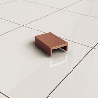 Wiesbaden Afdekkapje Slim tbv Muurprofiel Koper - thumbnail