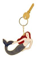 Doiy sleutelhanger Oversized Mermaid 11,8 cm staal/zink blauw - thumbnail