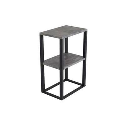 Nohr Nachtkastje 'Ram' Betonlook, 45 x 30cm, kleur Zwart