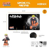 Gaming muismat - KONIX - Naruto Shippuden - XXL 90 x 46 cm - Antislip rubberen onderkant - Zwart - thumbnail