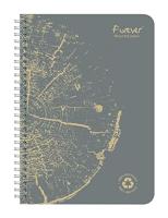 Clairefontaine FOREVER spiraalschrift, gerecycleerd, A5, 90g, 120 bladzijden, gelijnd, groen - thumbnail