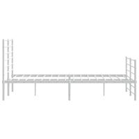 Bedframe met hoofd- en voeteneinde metaal wit 120 x 190 cm - thumbnail