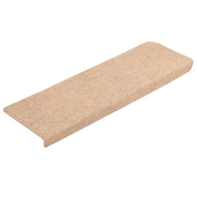 VidaXL Trapmatten zelfklevend 10 stuks 65x21x4 cm crème met rechthoekige rand VidaXL Trapmatten zelfklevend 10 stuks 65x21x4 cm crème met rechthoekige rand