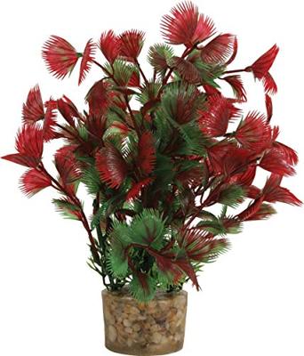 Zolux ornament pastic plant op stenen puntig assorti