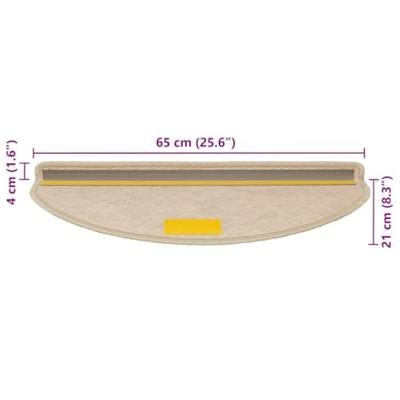 Trapmatten zelfklevend Sisal-Look 30 st 65x21x4 cm zand