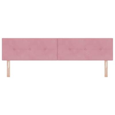 LED Hoofdbord met LED-striplichten Roze 200 cm Polyester