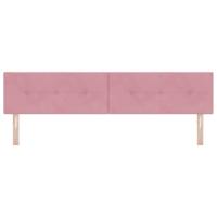 LED Hoofdbord met LED-striplichten Roze 200 cm Polyester - thumbnail