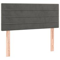 Hoofdbord 90x5x78/88 cm fluweel donkergrijs - thumbnail